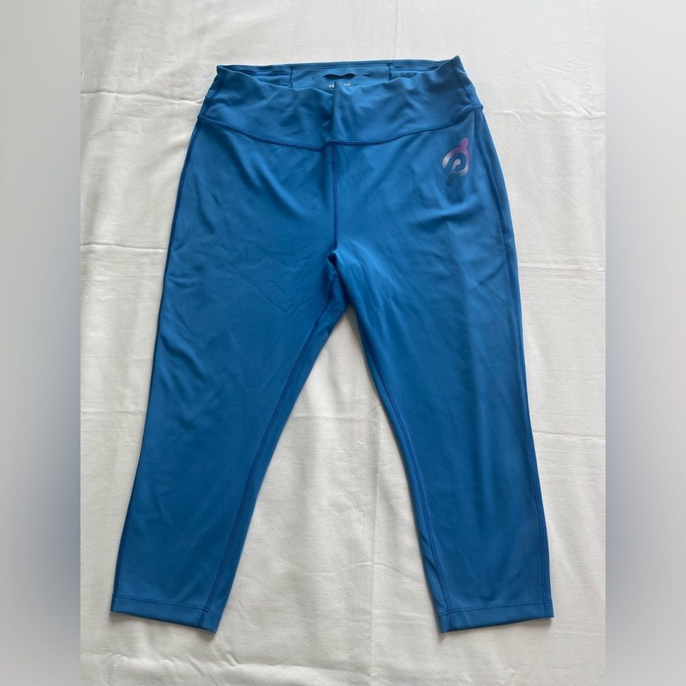 Peloton Women's Blue Spandex Stretch Yoga Workout Capri Pants Size XXL